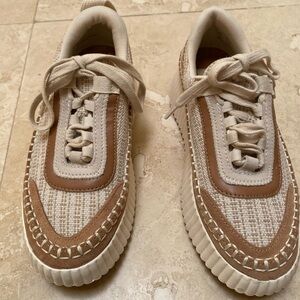 Dolce Vita Dolen Beige and Brown Sneakers - Size 6